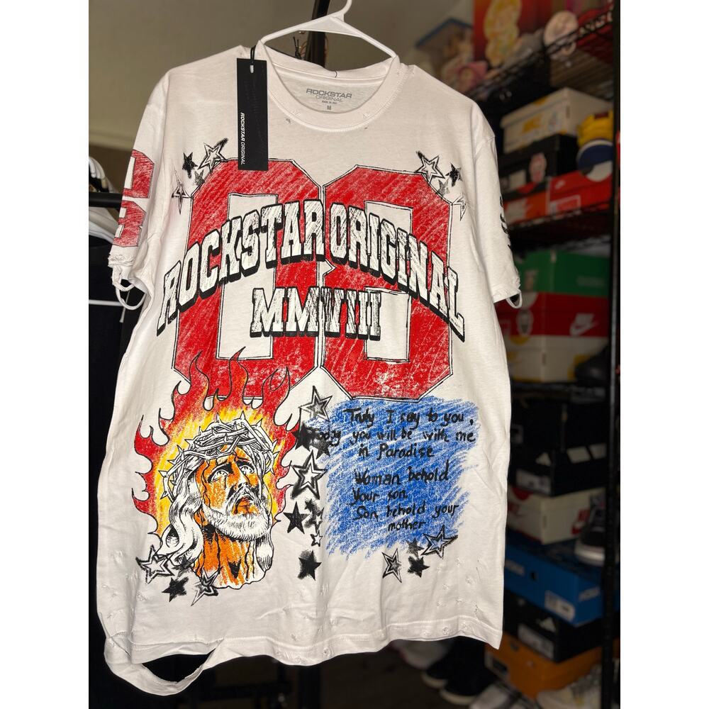 NWT Sz. M - Men's Rockstar Original MMVIII (white/multi)